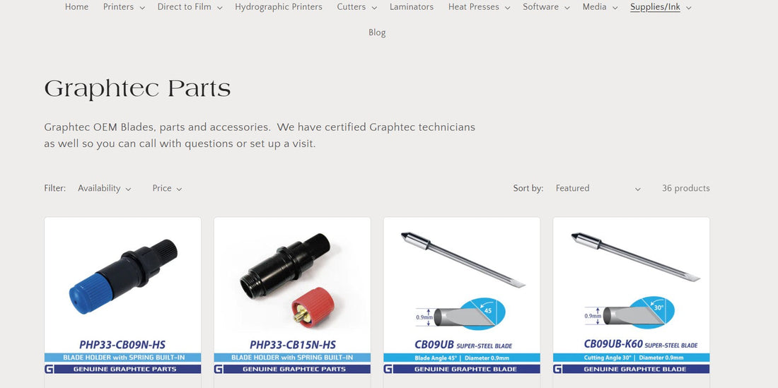 Graphtec Blades and Blade Holders