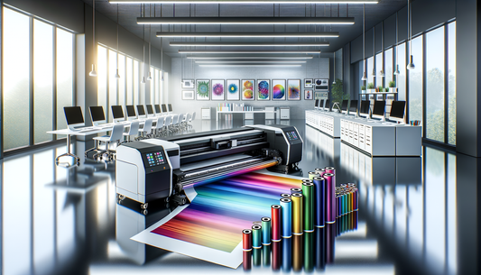 modern graphic equipment arranged on a glossy table under bright, natural lighting