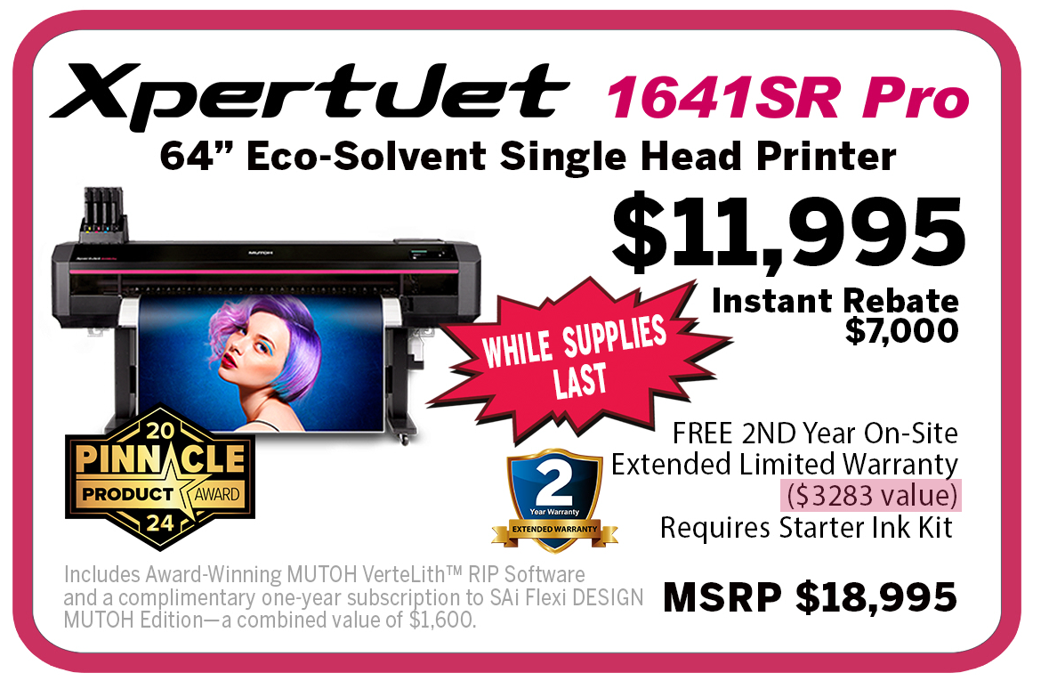 Mutoh 1641SR Pro 64 Inch Eco Solvent Printer