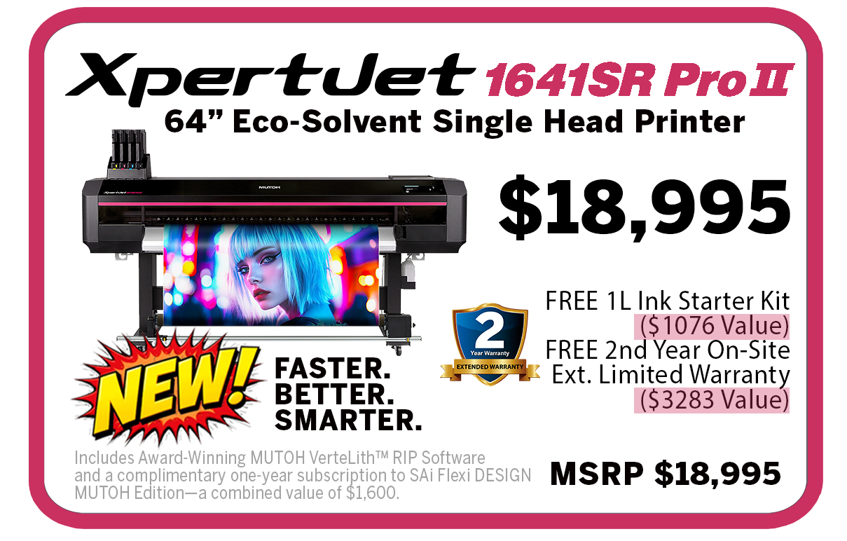 Mutoh 1641SR Pro II 64 Inch Eco Solvent Printer