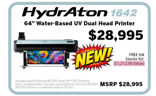 HydrAton HA-1642 64 Inch water-based UV roll-to-roll printer - Einstein Graphic Services 
