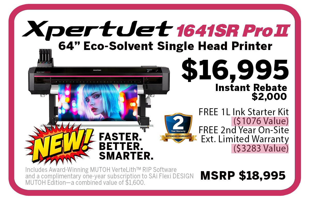 Mutoh 1641SR Pro II 64 Inch Eco Solvent Printer - Einstein Graphic Services 